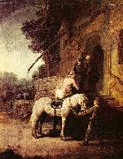 Rembrandt van rijn The Good Samaritan oil painting artist